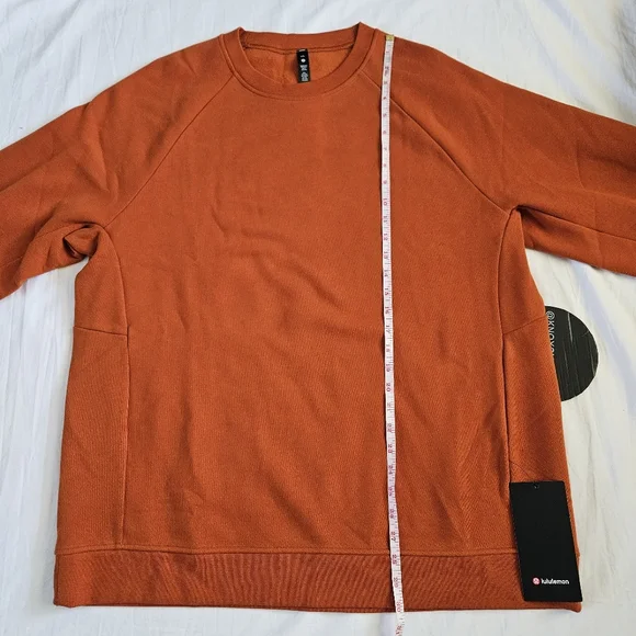 Lululemon Classic-Fit Fleece Crew Sweater Heather Grey HCUG/WHT Men's Size XXL - Picture 7 of 7